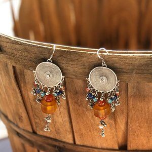Vintage Boho Sterling Silver Earrings